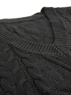 Delaney | Women's Cable Knit V-Neck Sweater Vest