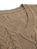 Delaney | Women's Cable Knit V-Neck Sweater Vest