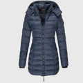 Bellamy | Women's Long Hooded Puffer Coat with Zip Front