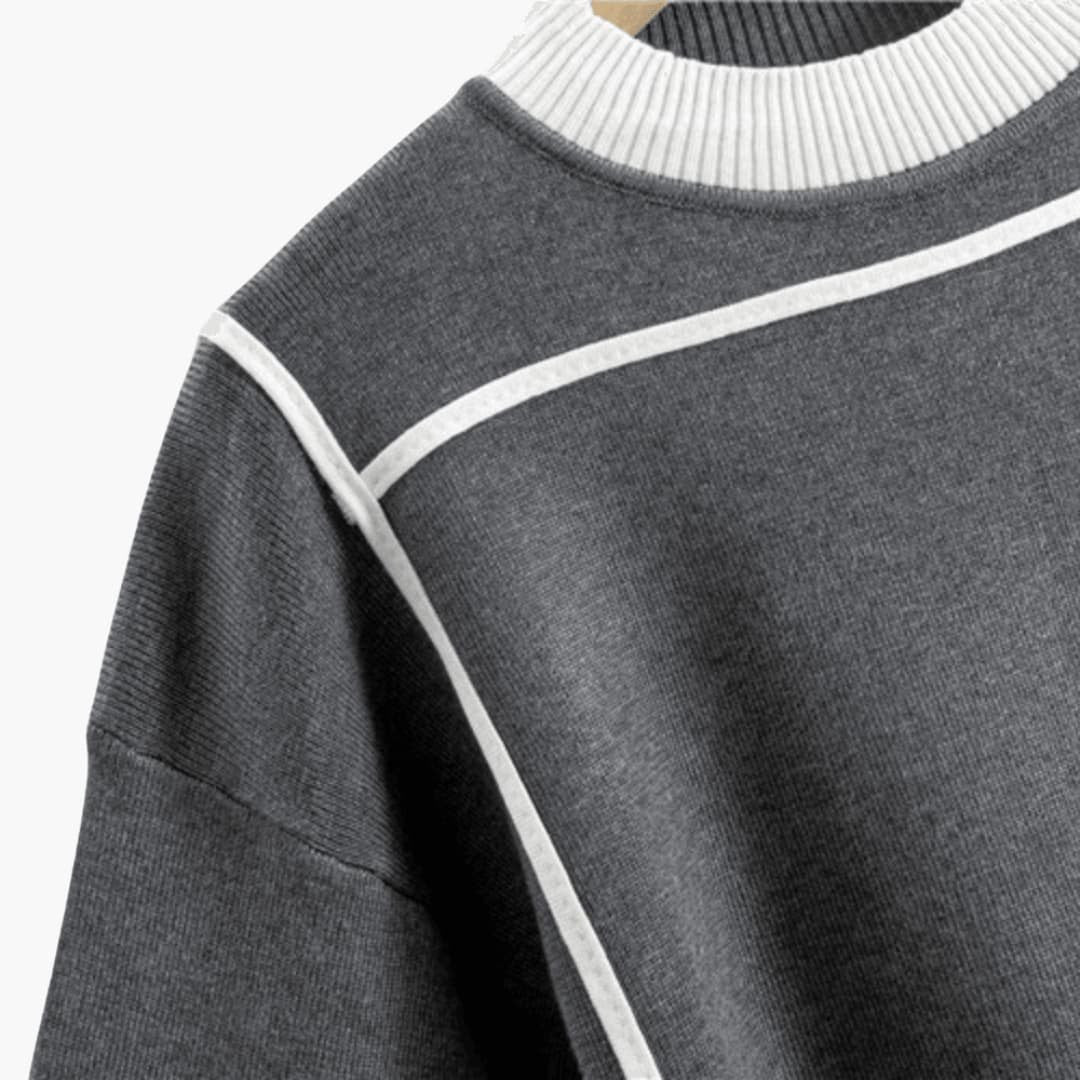 Cecilia | Women's Colorblock Crew Neck Sweater and Jogger Pants Set