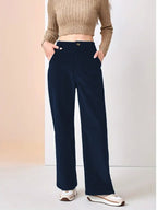 Bronwyn | Women's High Waisted Wide Leg Corduroy Pants