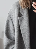 Odessa | Women's Oversized Longline Overcoat with Notch Lapel