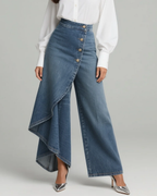 Ottilie | Women's High Waisted Wide Leg Wrap Jeans