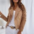 Thalia | Women's Asymmetric Zip-Front Moto Jacket with Notched Lapel