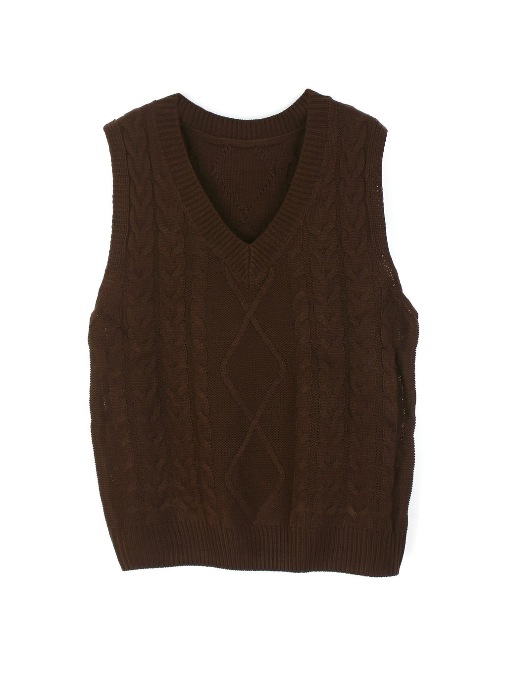 Delaney | Women's Cable Knit V-Neck Sweater Vest