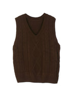 Delaney | Women's Cable Knit V-Neck Sweater Vest