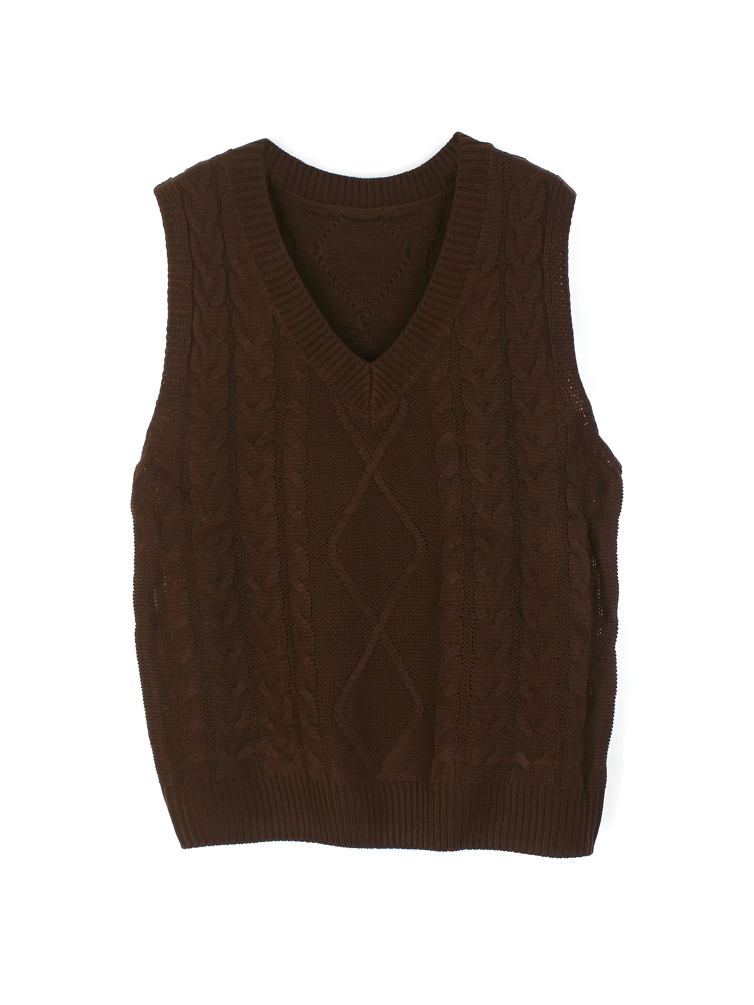 Delaney | Women's Cable Knit V-Neck Sweater Vest