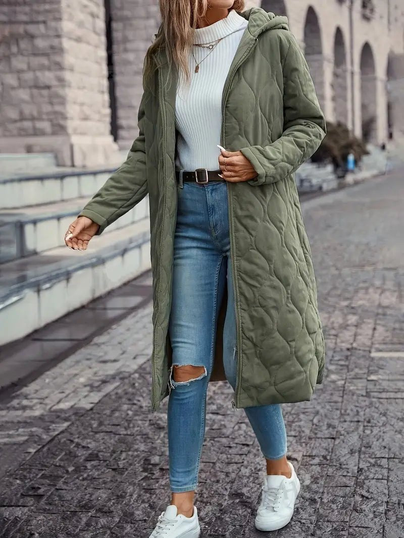 Seraphina | Women’s Quilted Hooded Long Coat