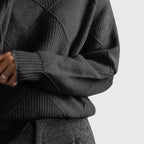 Sienna | Women's Diagonal Seam Roll Neck Sweater for Cosy Winter Wear