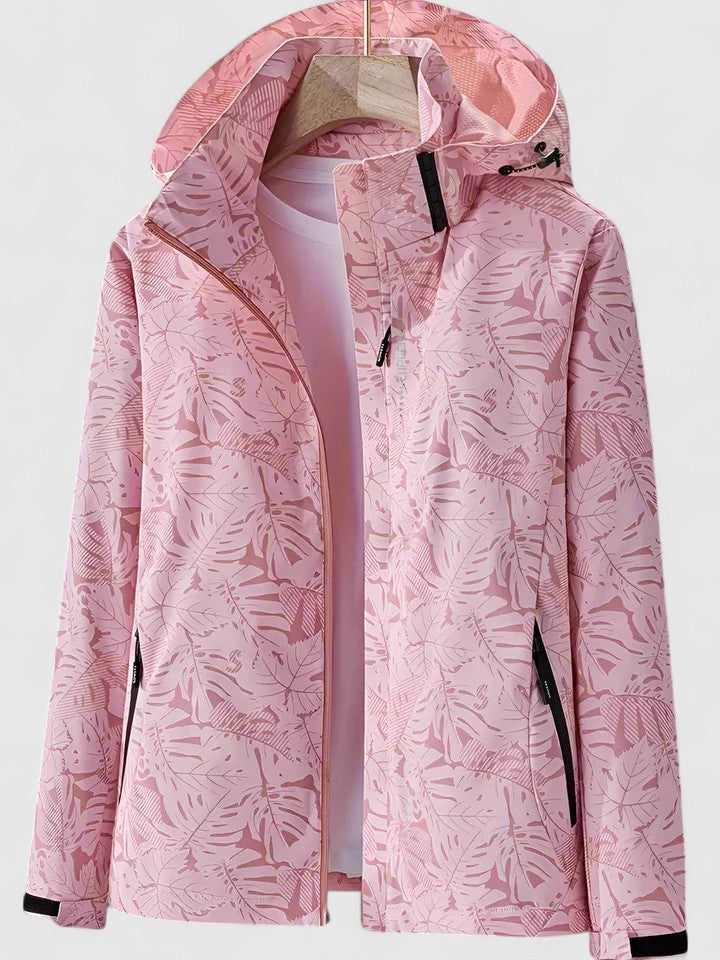 Sage | Women's Botanical Print Waterproof Hooded Jacket