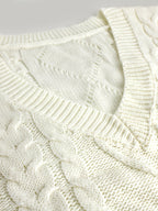 Delaney | Women's Cable Knit V-Neck Sweater Vest