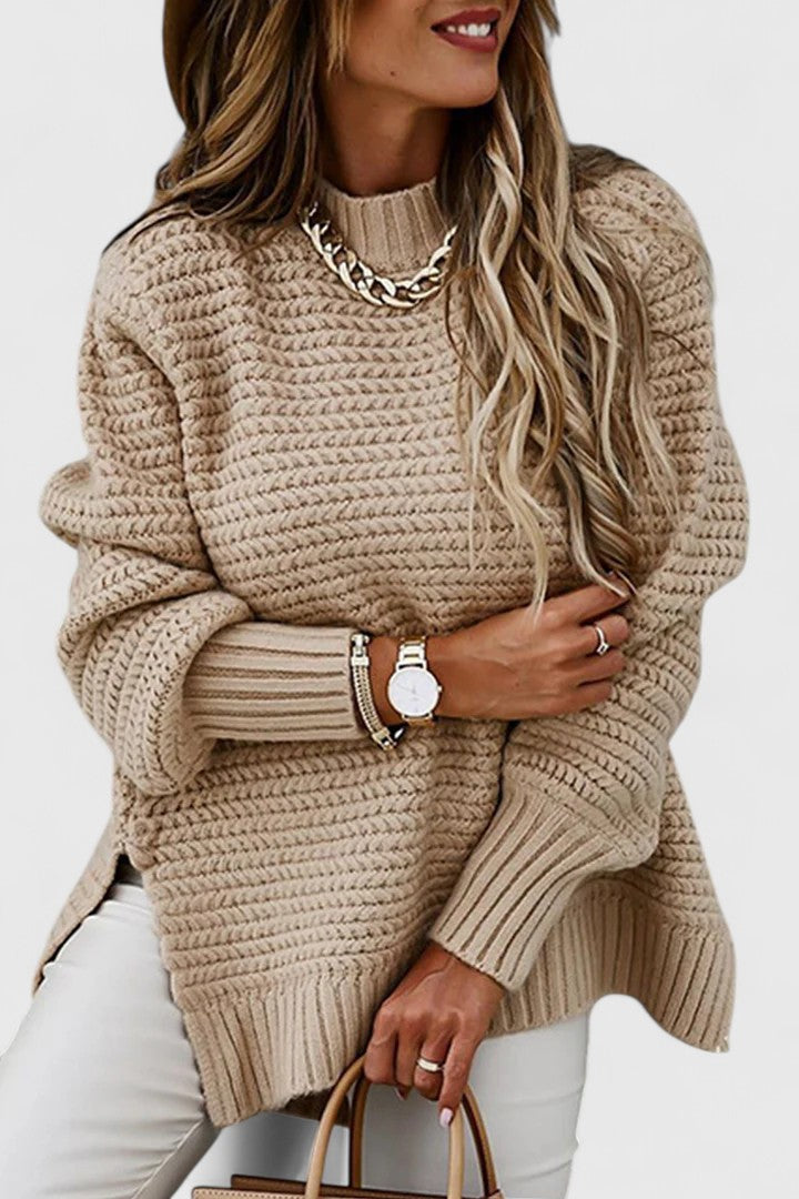 Sable | Women's Chunky Ribbed Mock Neck Sweater