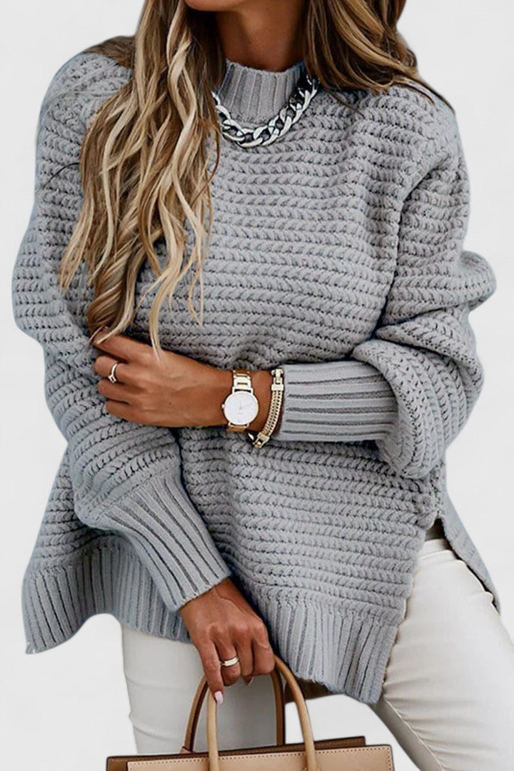 Sable | Women's Chunky Ribbed Mock Neck Sweater