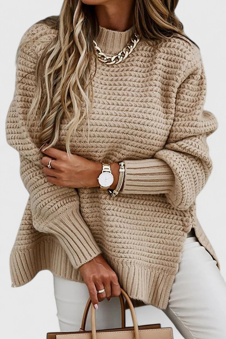Sable | Women's Chunky Ribbed Mock Neck Sweater