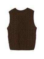 Delaney | Women's Cable Knit V-Neck Sweater Vest