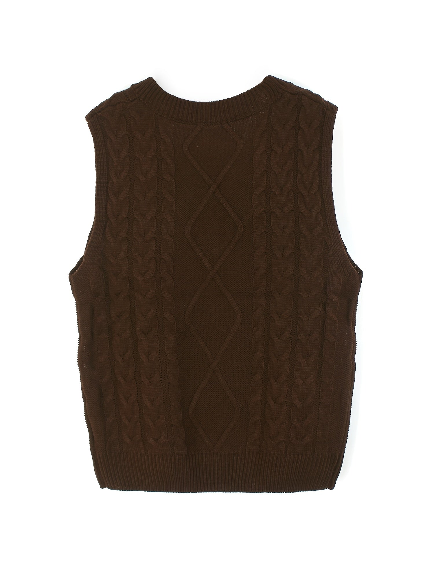 Delaney | Women's Cable Knit V-Neck Sweater Vest