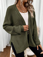 Cosima | Women's Pointelle Knit Cardigan with Dropped Shoulders