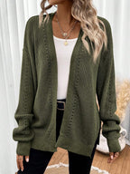 Cosima | Women's Pointelle Knit Cardigan with Dropped Shoulders