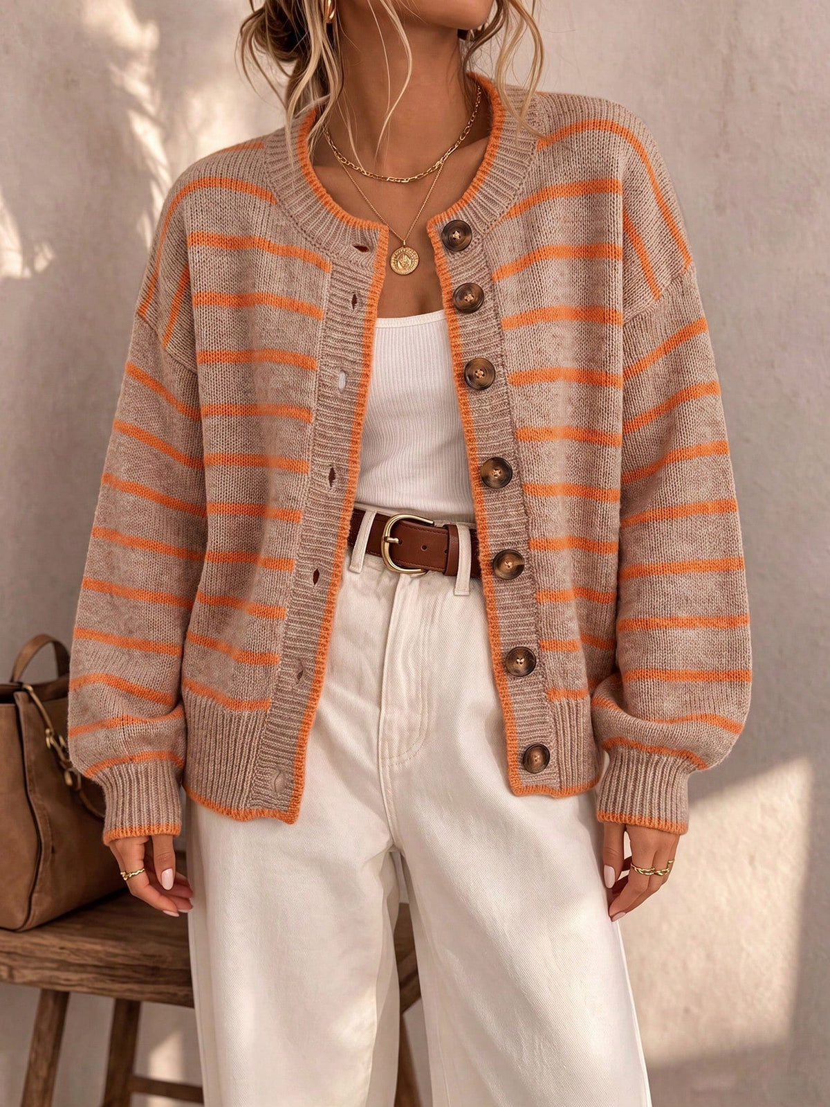 Perpetua | Women's Oversized Striped Cardigan