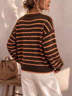 Perpetua | Women's Oversized Striped Cardigan