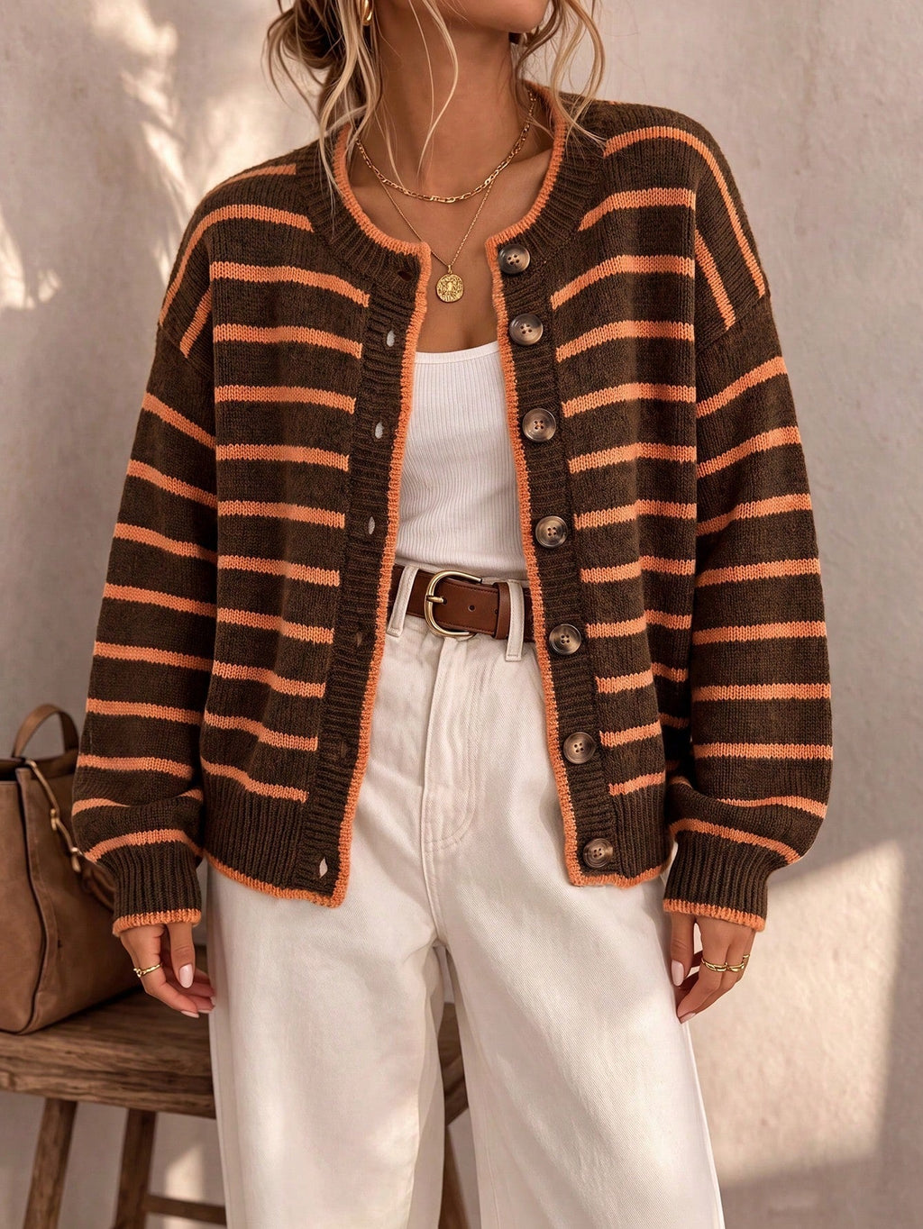 Perpetua | Women's Oversized Striped Cardigan
