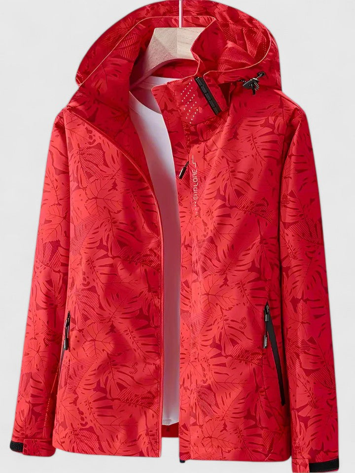 Sage | Women's Botanical Print Waterproof Hooded Jacket