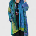 Isolde | Women's Woven Patchwork Kimono Duster Cardigan with Open Front