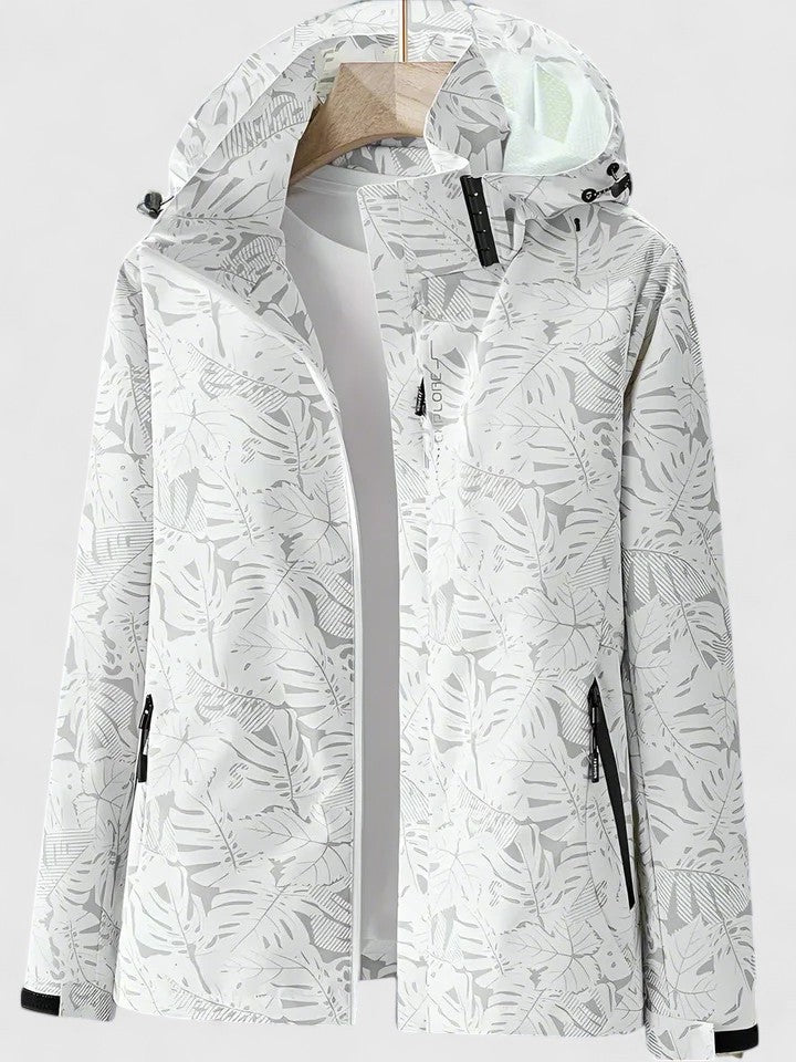 Sage | Women's Botanical Print Waterproof Hooded Jacket