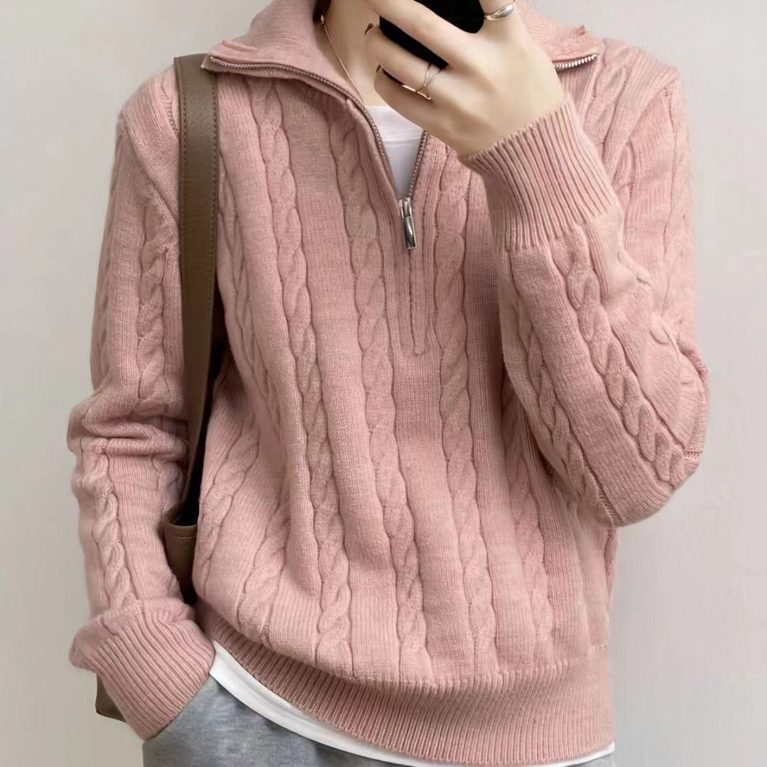 Winslow | Women’s Quarter Zip Cable Knit Cropped Sweater