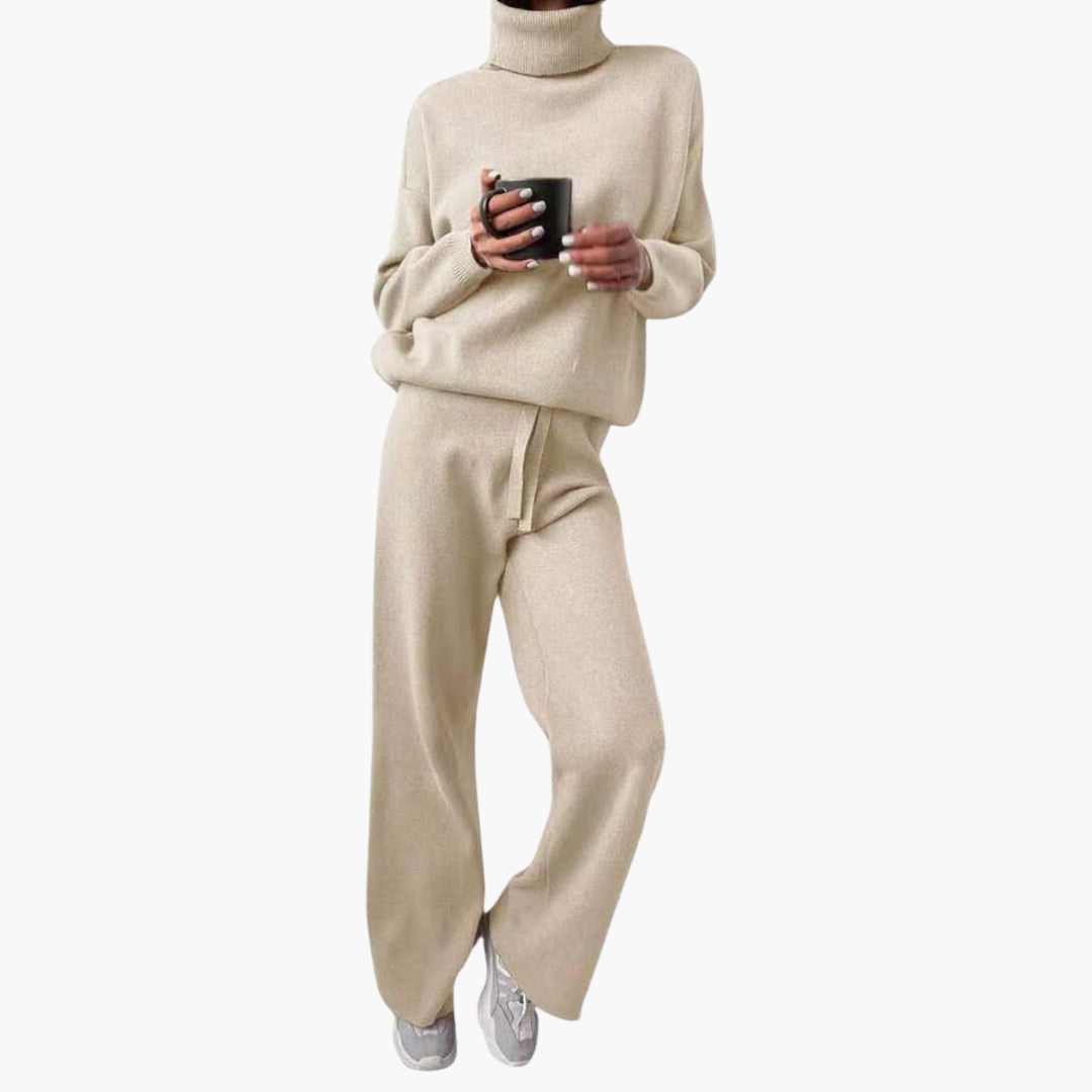 Sabrina | Women's Turtleneck Sweater Loungewear Set with Drawstring Pants