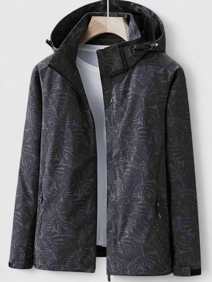 Sage | Women's Botanical Print Waterproof Hooded Jacket