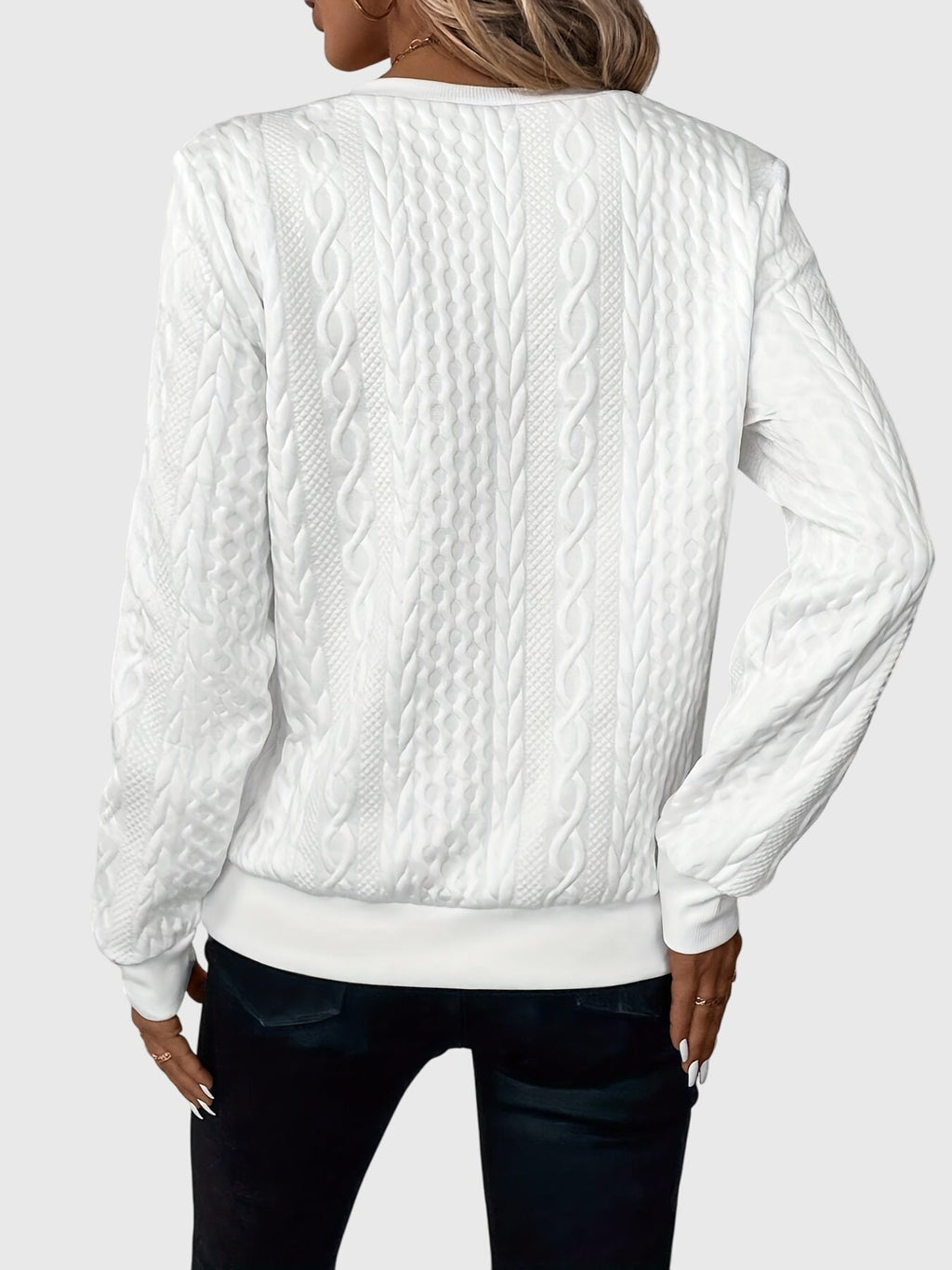 Harlow | Women's Cable Knit Quarter-Zip Sweater