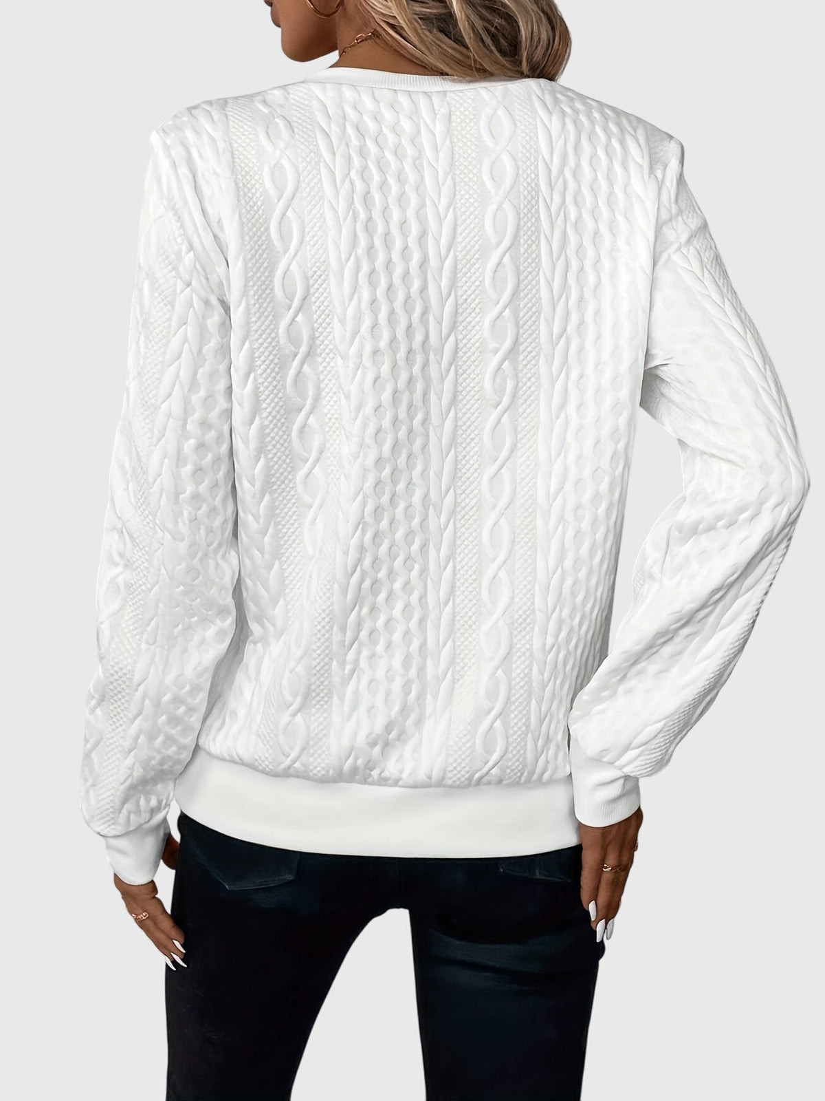 Harlow | Women's Cable Knit Quarter-Zip Sweater