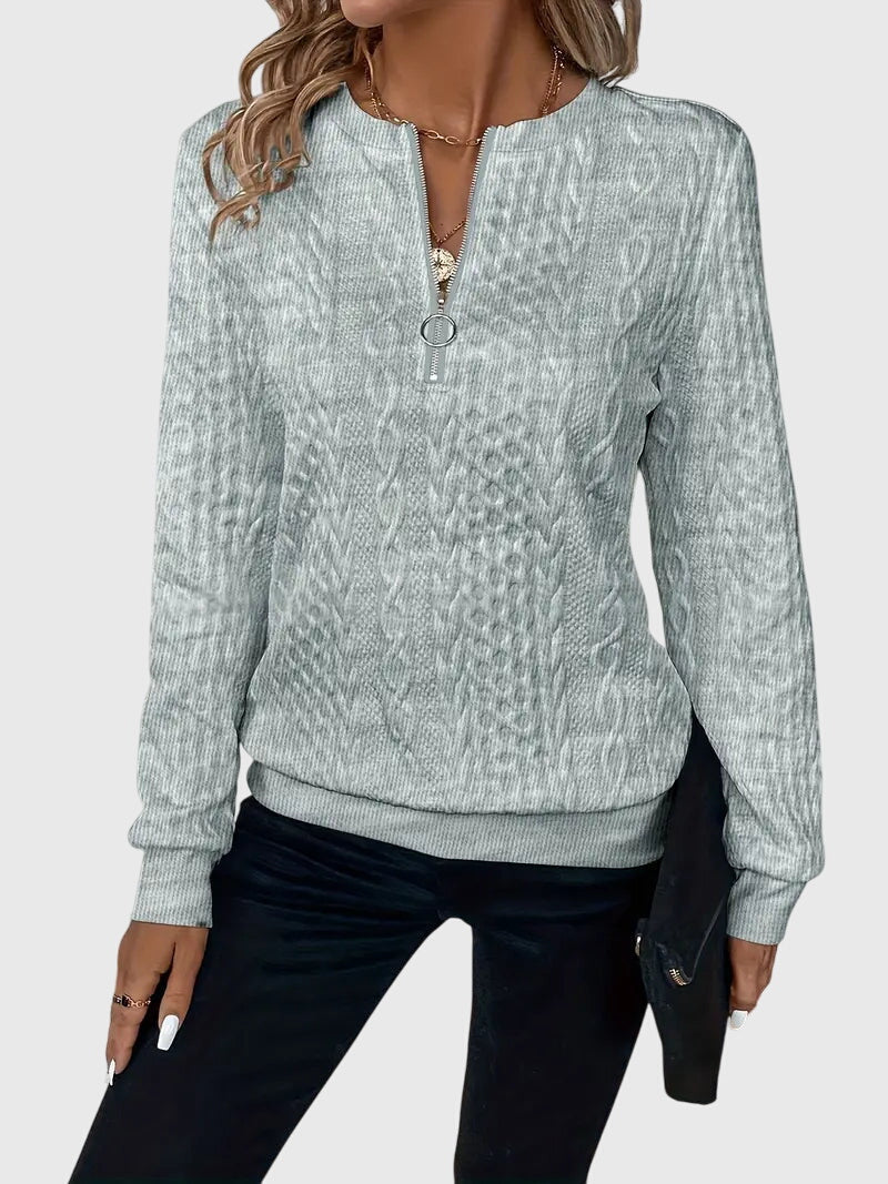 Harlow | Women's Cable Knit Quarter-Zip Sweater