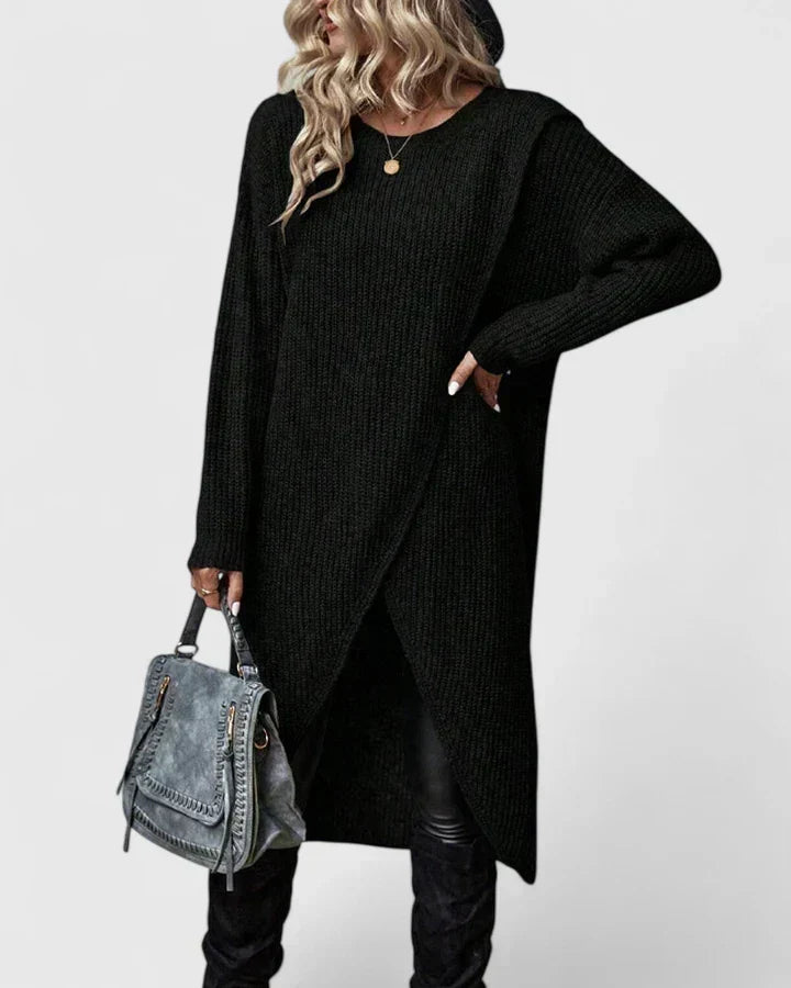 Kaitlyn | Women’s Wrap Front Long Sweater Dress