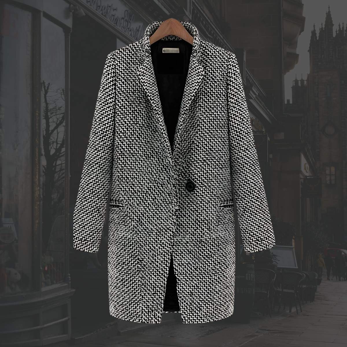 Roxanne | Women’s Mid Length Notch Lapel Single Breasted Coat