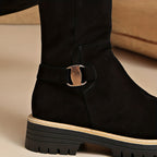 Cosima | Women's Chunky Platform Knee High Zip Boots