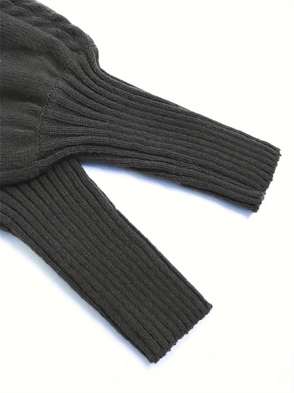 Henriette | Women's Puff Sleeve Cable Knit Mock Neck Sweater