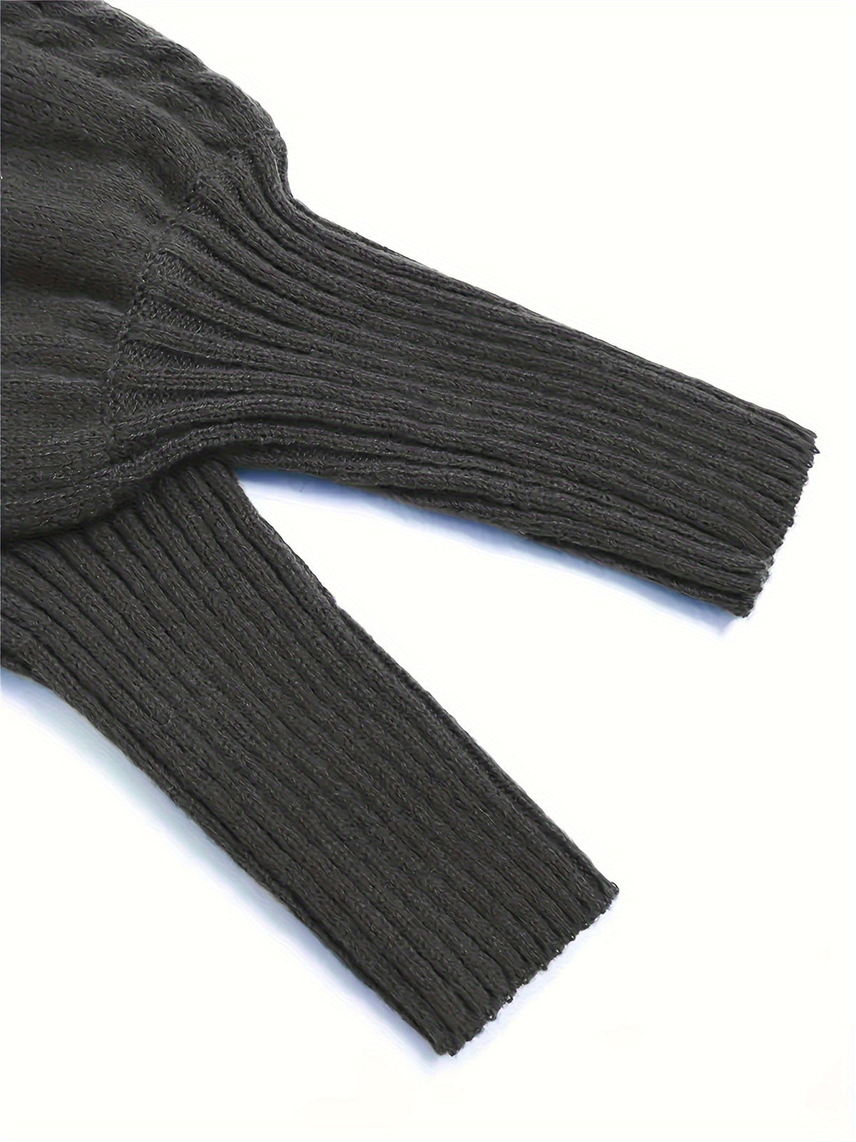 Henriette | Women's Puff Sleeve Cable Knit Mock Neck Sweater