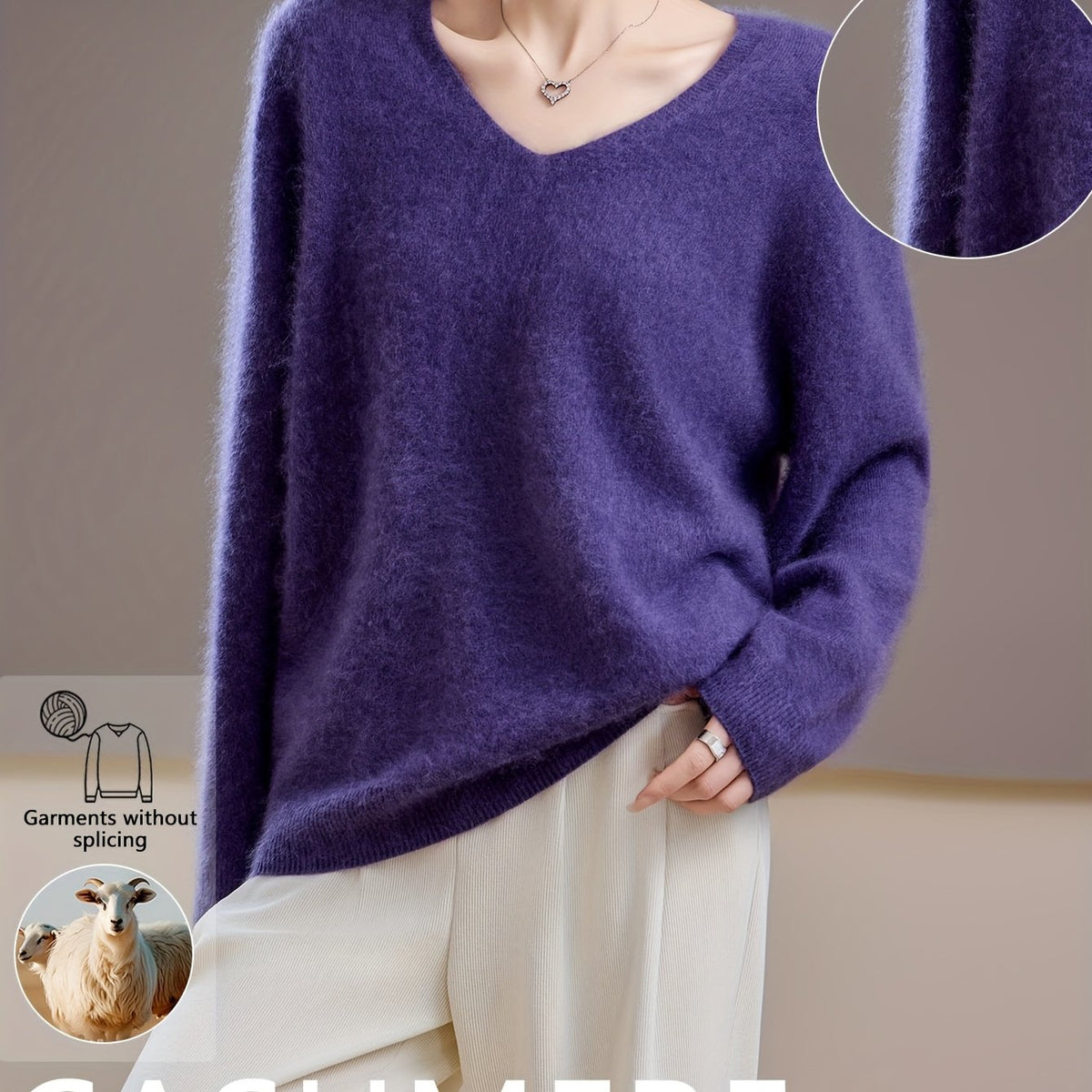 Marisol | Women's Cashmere Wool V-Neck Sweater for Cosy Autumn Layering