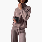 Sabrina | Women's Turtleneck Sweater Loungewear Set with Drawstring Pants