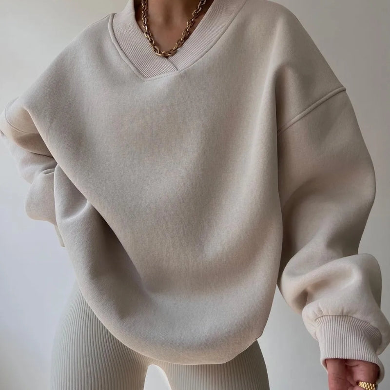 Philippa | Women’s V Neck Oversized Sweatshirt