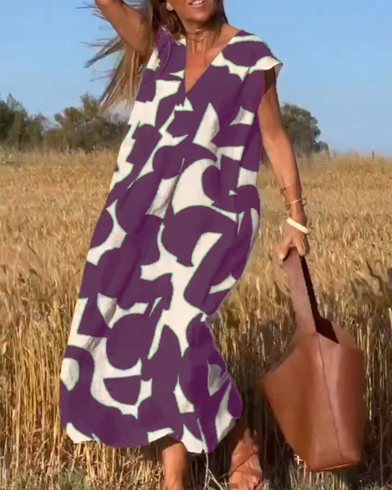 Relaxed Abstract Summer Dress