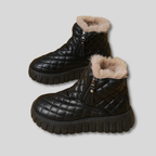 Wynonna | Women's Platform Winter Boots with a Quilted, Puffer-Style Upper