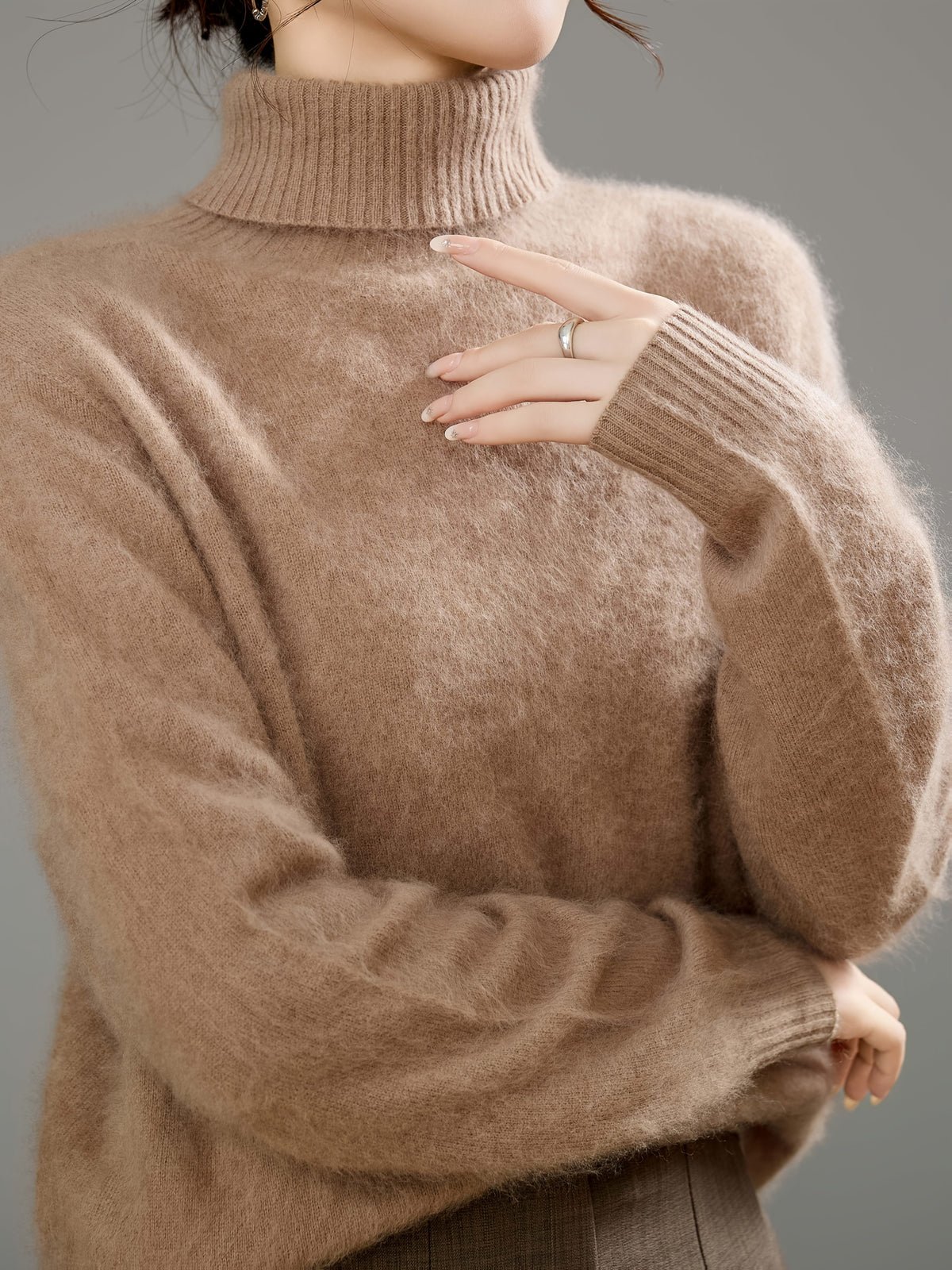 Odessa | Women's Pure Cashmere Wool Turtleneck Sweater