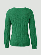 Jolene | Women's Pearl Button Cardigan in Faux Mink Textured Knit
