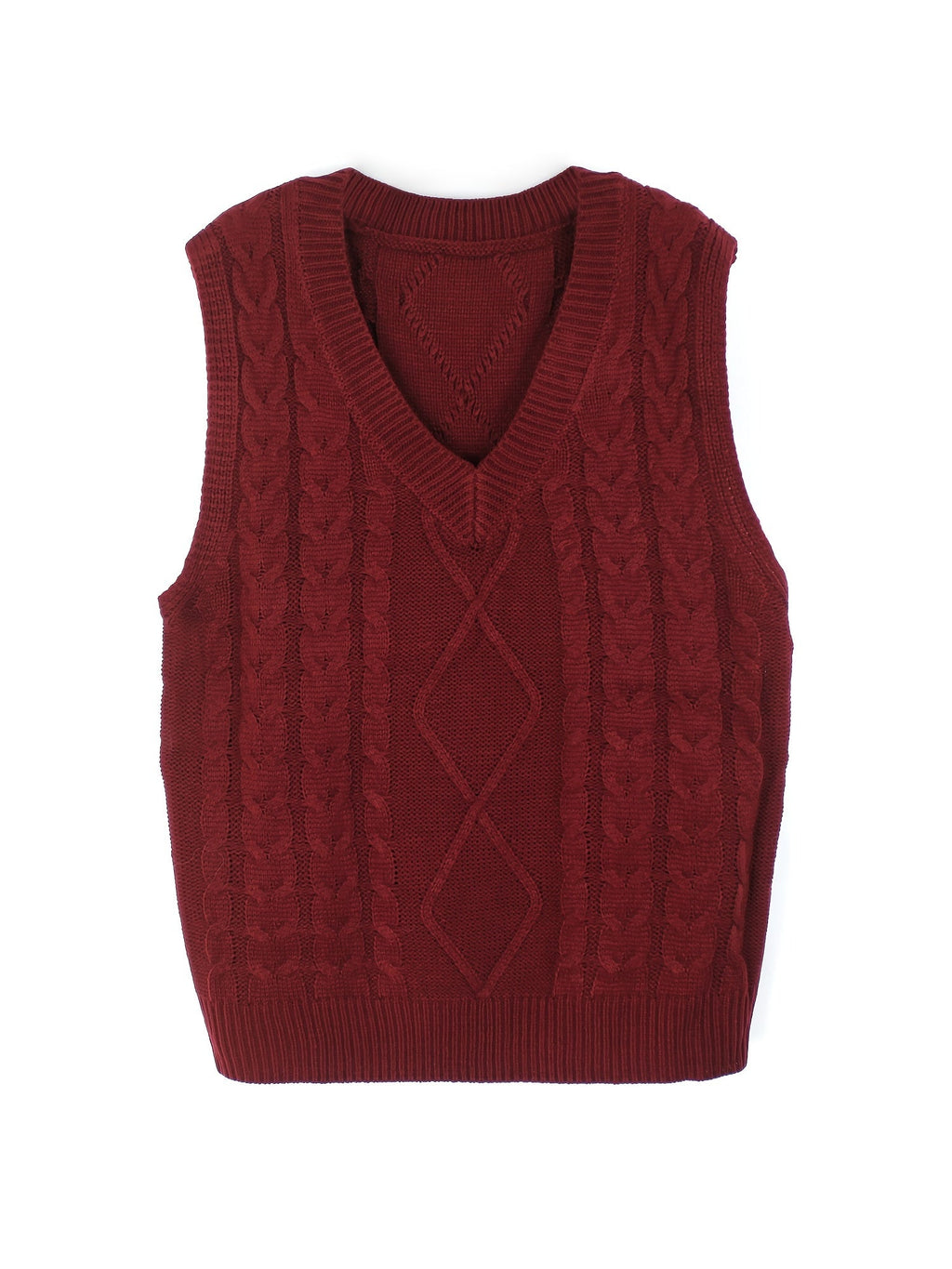 Delaney | Women's Cable Knit V-Neck Sweater Vest
