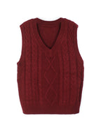 Delaney | Women's Cable Knit V-Neck Sweater Vest