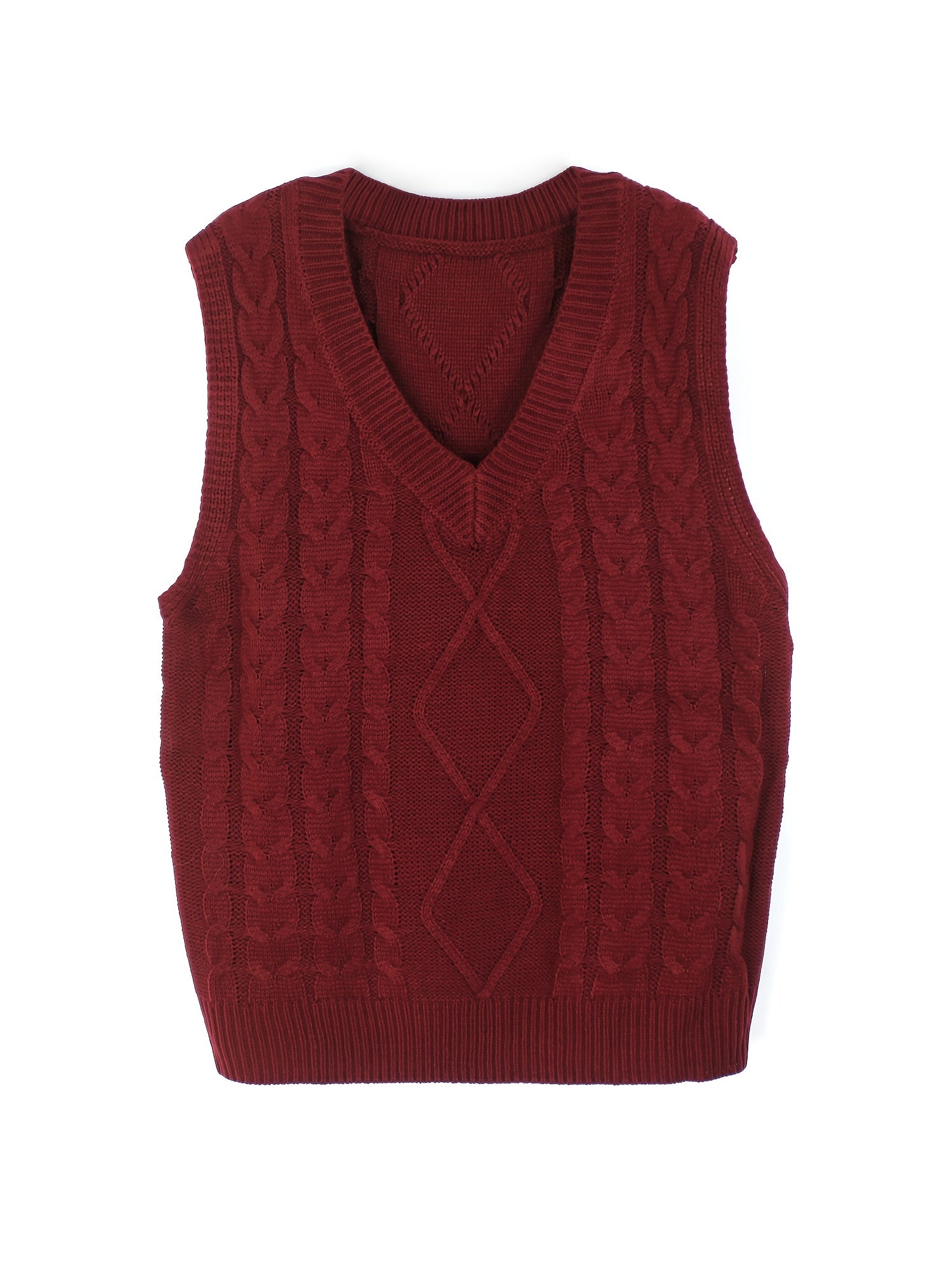 Delaney | Women's Cable Knit V-Neck Sweater Vest