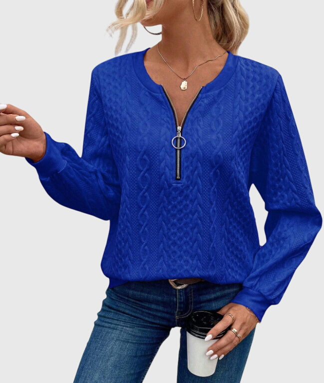 Harlow | Women's Cable Knit Quarter-Zip Sweater